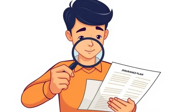 Person examining health insurance options