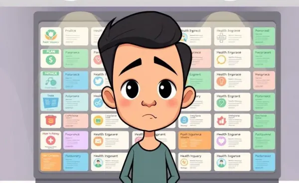 Person looking at health insurance options