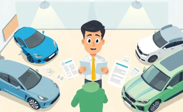 Person comparing car insurance options