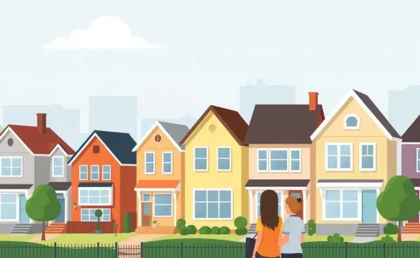 A couple inspecting a potential house to buy