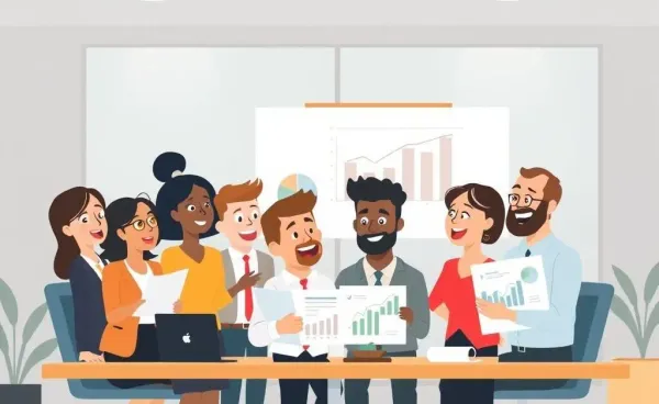 Professionals discussing financial strategies in a meeting