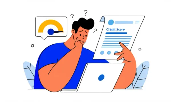 Person puzzled by credit score report
