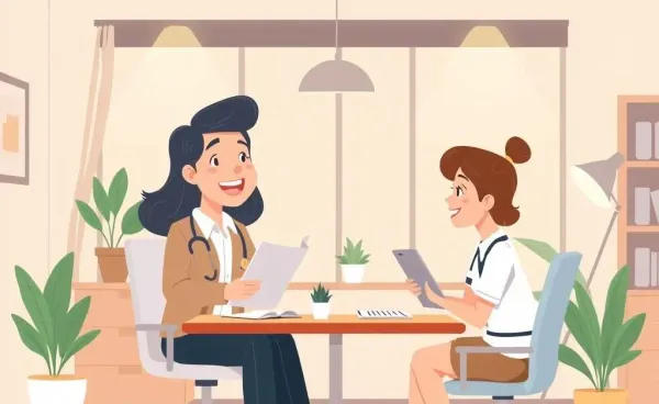 Financial advisor and service industry worker discussing finances