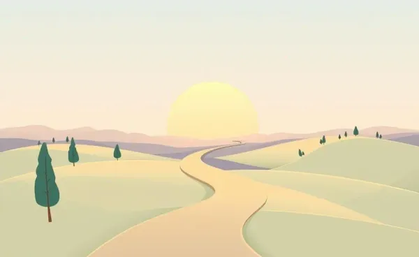 A winding path symbolizing the journey to financial independence