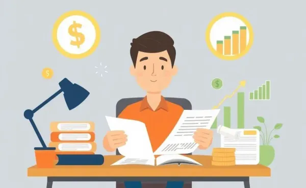 Person exploring personal finance strategies at a desk