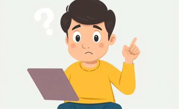 Cartoon person researching Roth IRAs for retirement savings