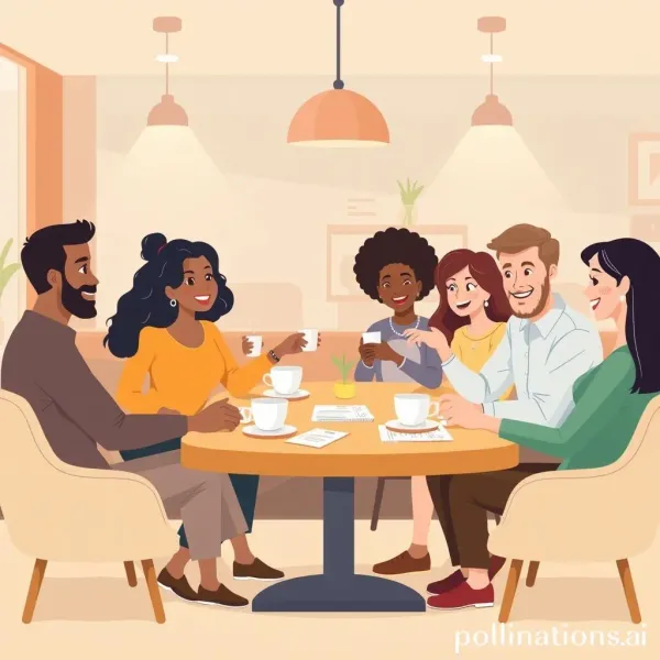 Illustration of a friendly conversation about finances