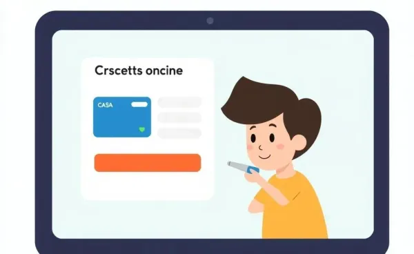 Person filling out a credit card application online