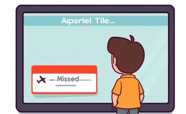 Illustration of someone facing a missed flight at the airport