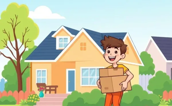 Young adult moving back home with parents