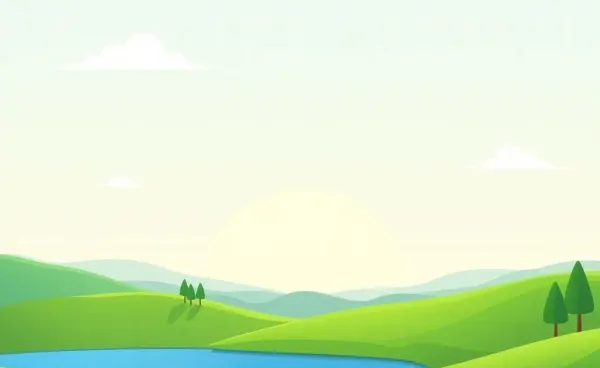 An illustration of a serene landscape symbolizing financial independence