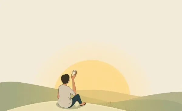 A person contemplating their next step while holding a nest egg