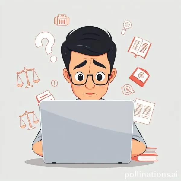Illustration of a person looking at legal service options online