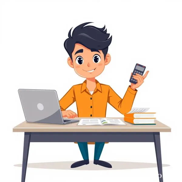 A person organizing finances with confidence
