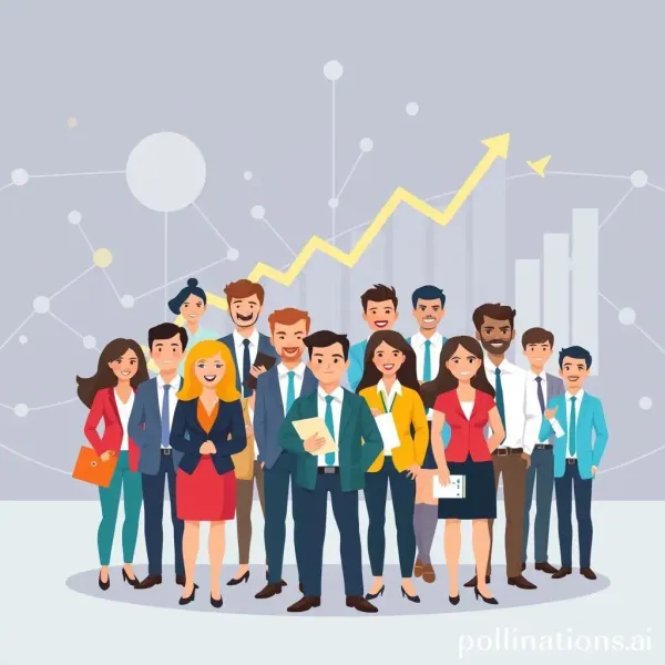 Diverse financial professionals networking with growth charts