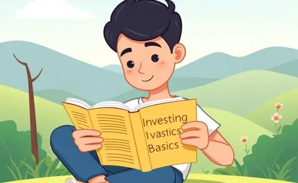 Relaxed person reading about investing