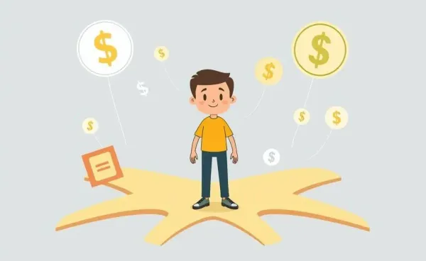 Person standing at a financial crossroads