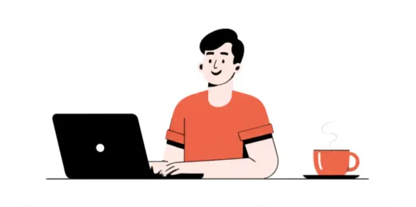 Person managing finances at a desk