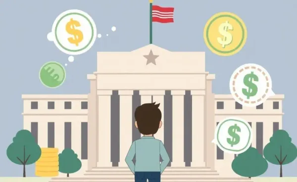 Illustration of the Federal Reserve impacting finances