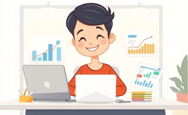 Person organizing their finances at a desk