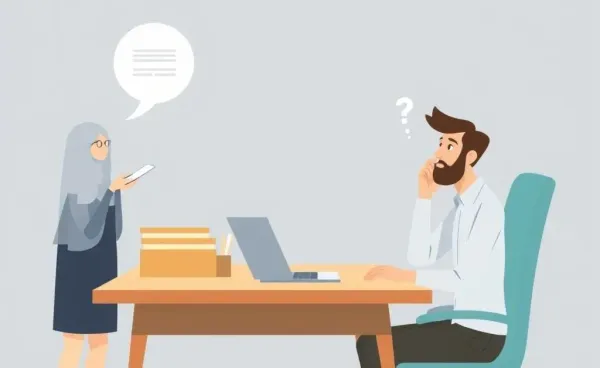 A person receiving financial advice at a desk