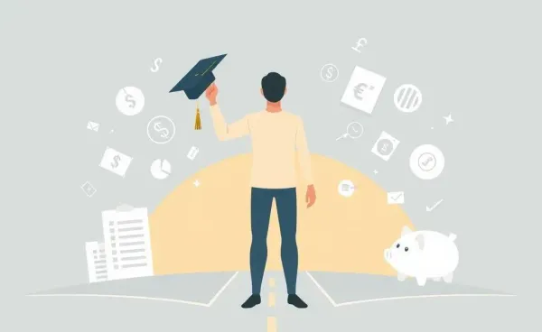 A graduate at a crossroads considering financial opportunities