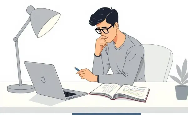 Person planning their financial career path at a calm office desk