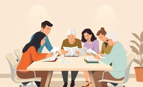 Multiple age groups exploring finance career options