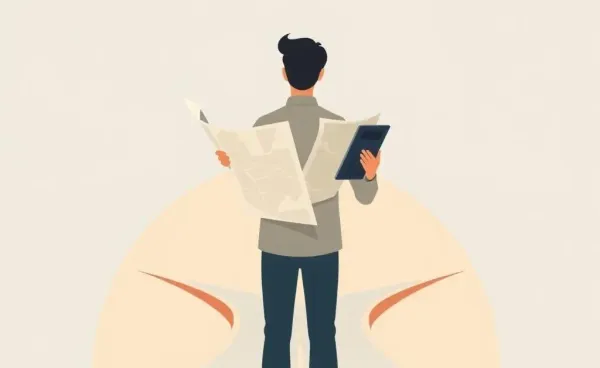 Person at a financial decision crossroads