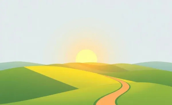 A path leading to a bright horizon symbolizing financial freedom