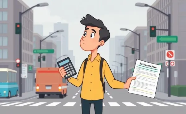 Person at a crossroads contemplating financial independence.