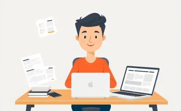 Person learning financial independence at a desk with budget sheets and a laptop