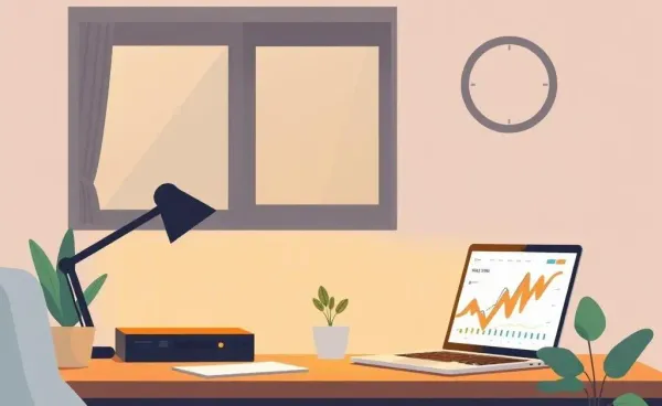 A cozy home office setup for financial planning