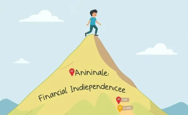 Person climbing a mountain towards financial independence