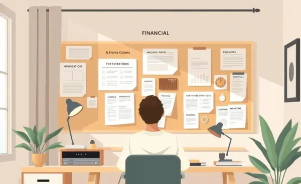 A thoughtful person contemplating their financial independence journey at home.