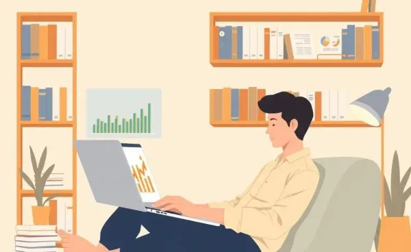 A person studying investment charts for financial independence