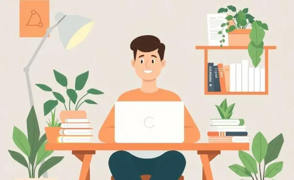 A serene workspace setup representing a journey towards financial independence