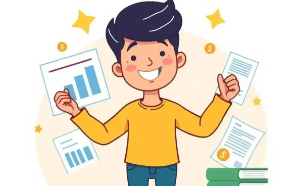 Person organizing finances post-breakup with empowerment