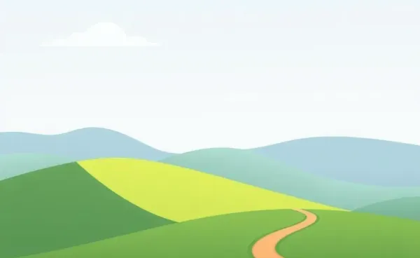 A winding path symbolizing a peaceful financial journey