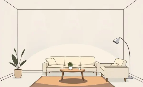 Cozy living room symbolizing financial peace and independence