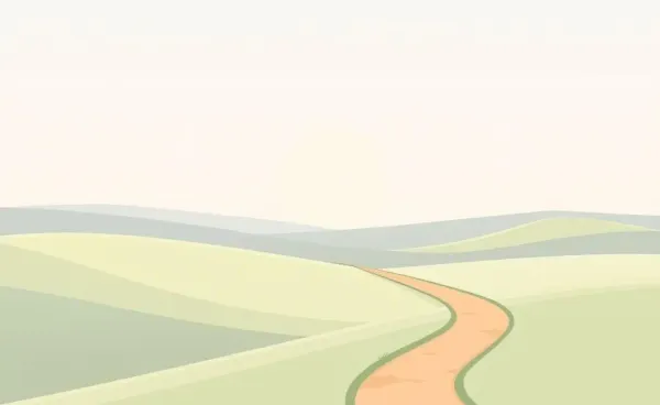 A serene landscape depicting a pathway representing the journey to financial peace