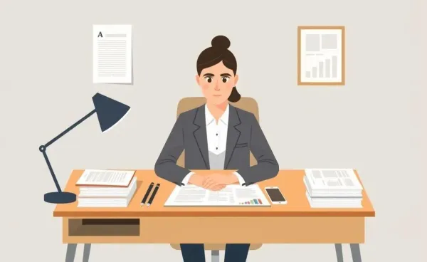 A peaceful scene of a financial planner's desk