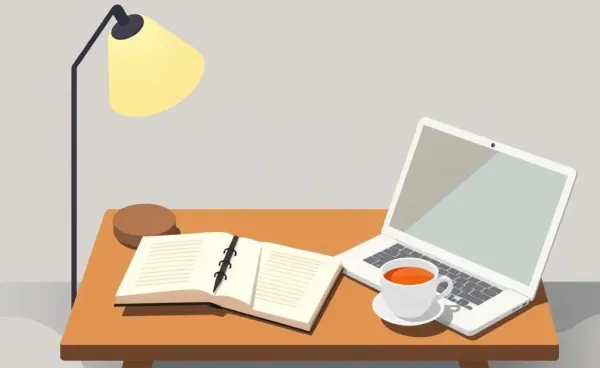 A cozy setup for financial planning after a layoff