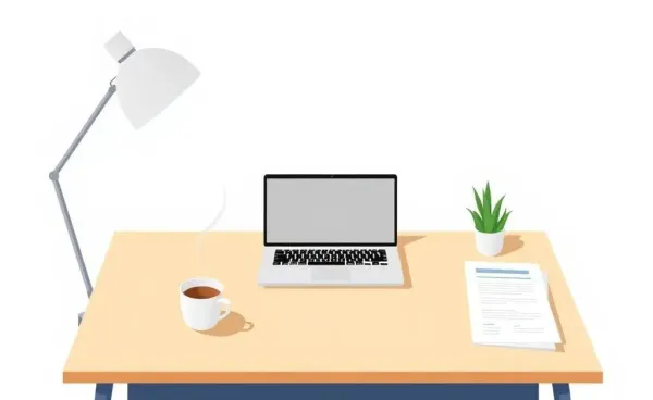 A desk with laptop and financial notes for personal budgeting