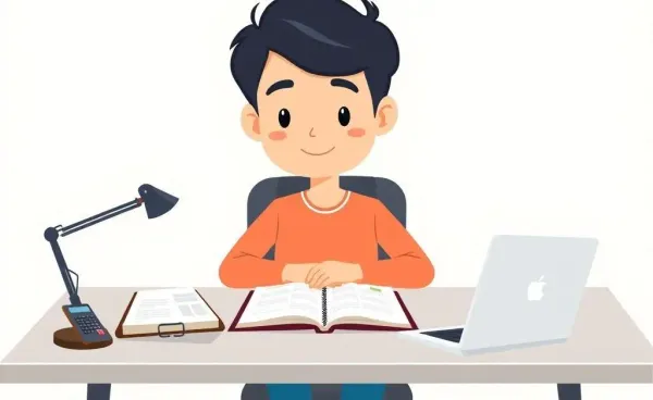 Person planning finances at a desk with a planner and laptop