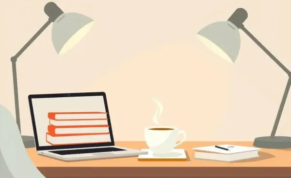 A cozy home office setup with financial planning essentials