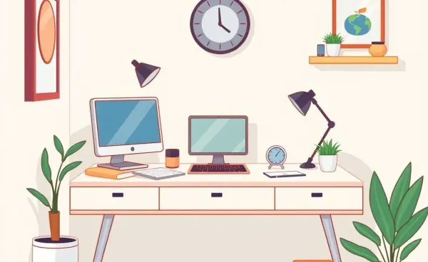 A home office desk with financial planning tools
