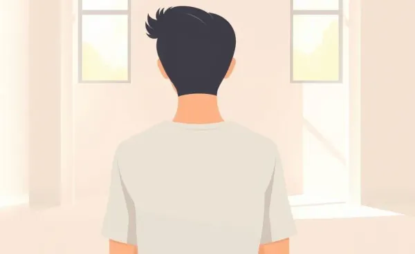 A young adult pondering financial decisions