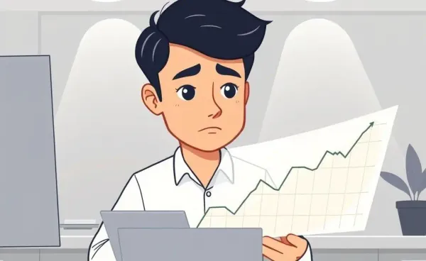 A person examining a financial chart with curiosity and foresight.