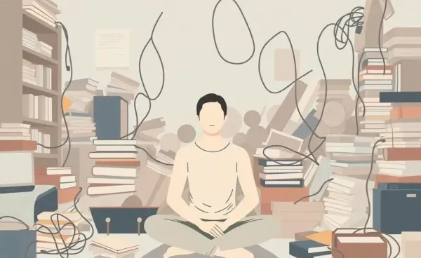 A representation of finding calm amidst chaos